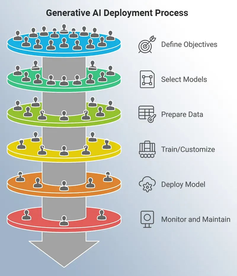 Generative AI typical deployment phases