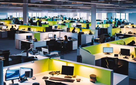 People working in an IT department